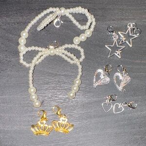Shoelace Charms Pearl + Gold + Silver